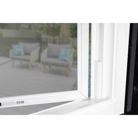Ritescreen 33.625 in W x 28.875 in H Double hung Window Screen, DH1, Charcoal fiberglass Mesh, White DH1-C01-MSFG-L00-H28.875-W33.625